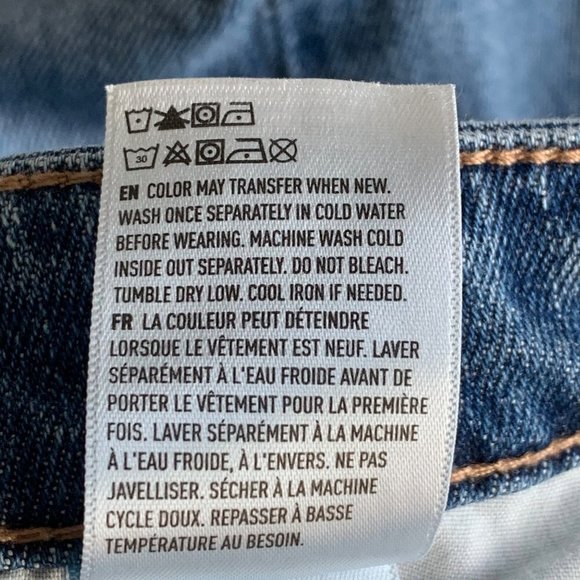 American Eagle Mom Jeans‎ Womens 00 Blue Distressed Knees hem pockets casual - Picture 8 of 13